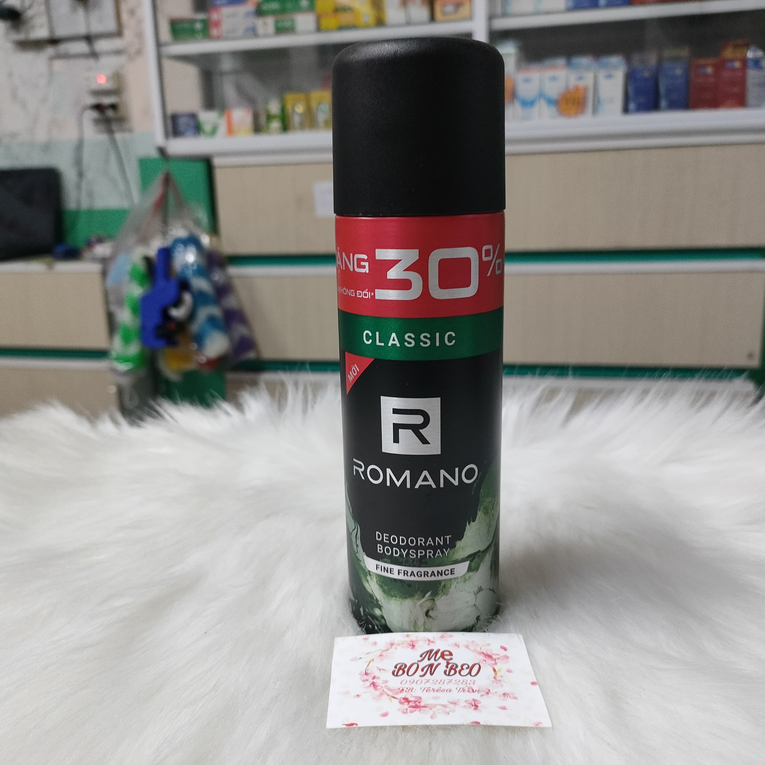 Xịt khử mùi toàn thân Romano 150m/195ml