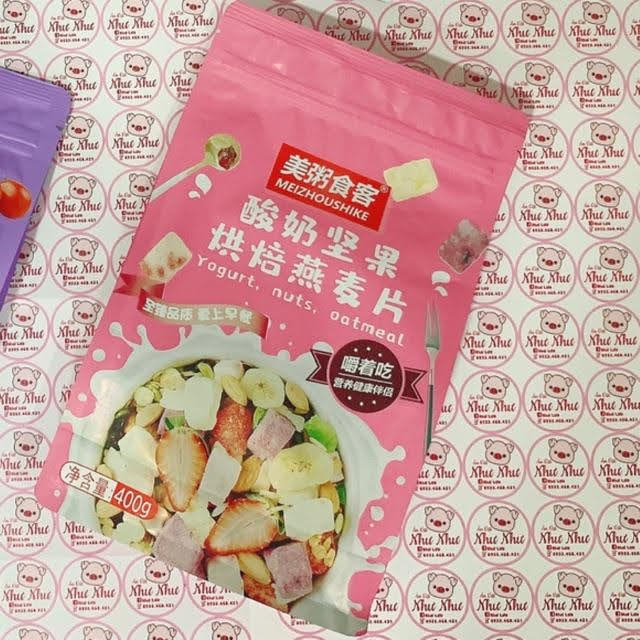 [ Siêu ngon ] combo 2 gói ngũ cốc hoa quả sữa chua sấy giòn