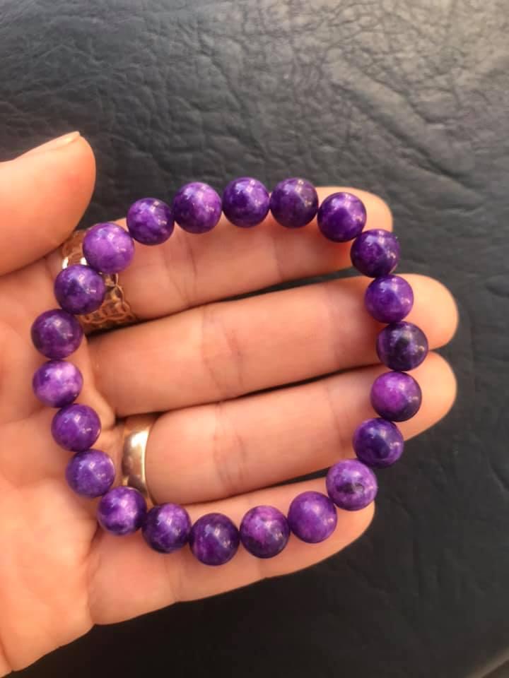 VÒNG TAY ĐÁ MẮT RỒNG TÍM Charoite- 8LI