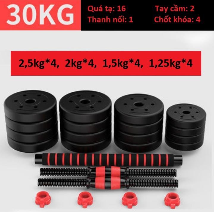 Bộ tạ DUMBELL 30KG tập tay đa năng