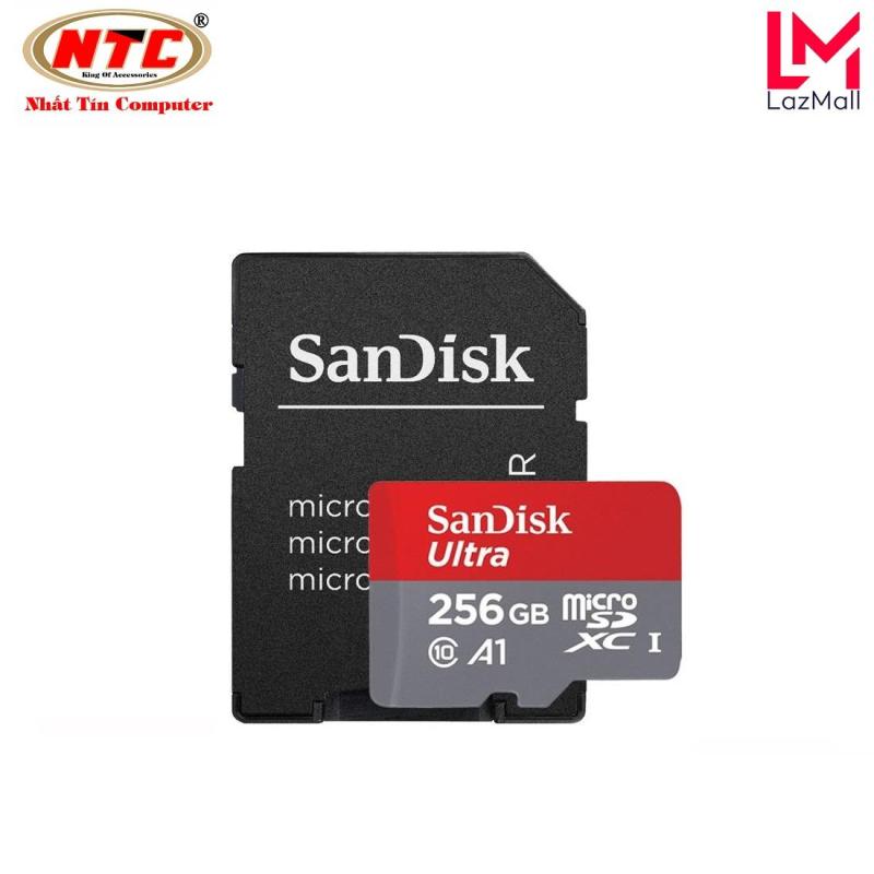 Thẻ nhớ MicroSDXC SanDisk Ultra A1 256GB Class 10 U1 100MB/s kèm adapter (Đỏ) - Nhat Tin Authorised Store