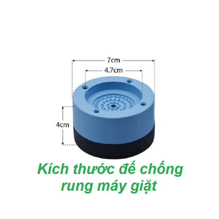 Đế chống rung máy giặt/Chân kê tủ lạnh đa năng ( set 4 miếng )