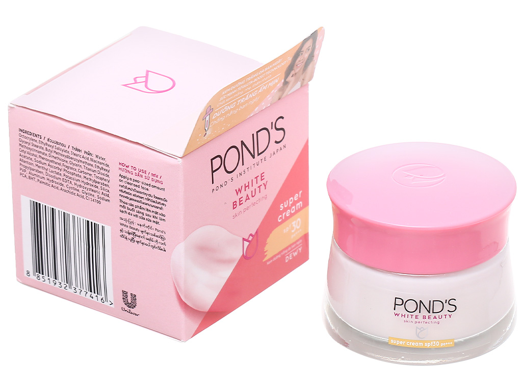 Kem dưỡng trắng da Ponds White Beauty cao cấp 30g ngày và đêm trắng da dưỡng ẩm chống nắng