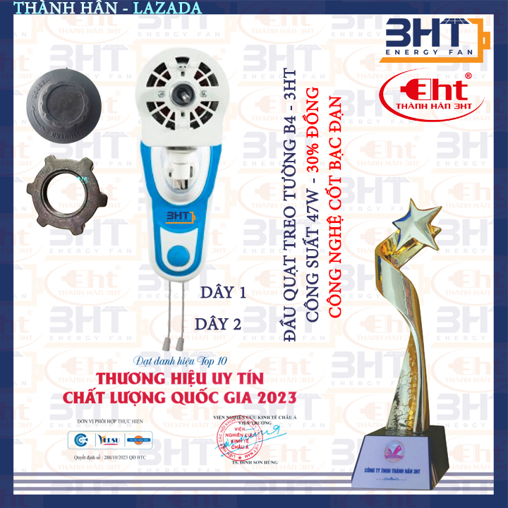 Đầu quạt treo tường - Động cơ đồng