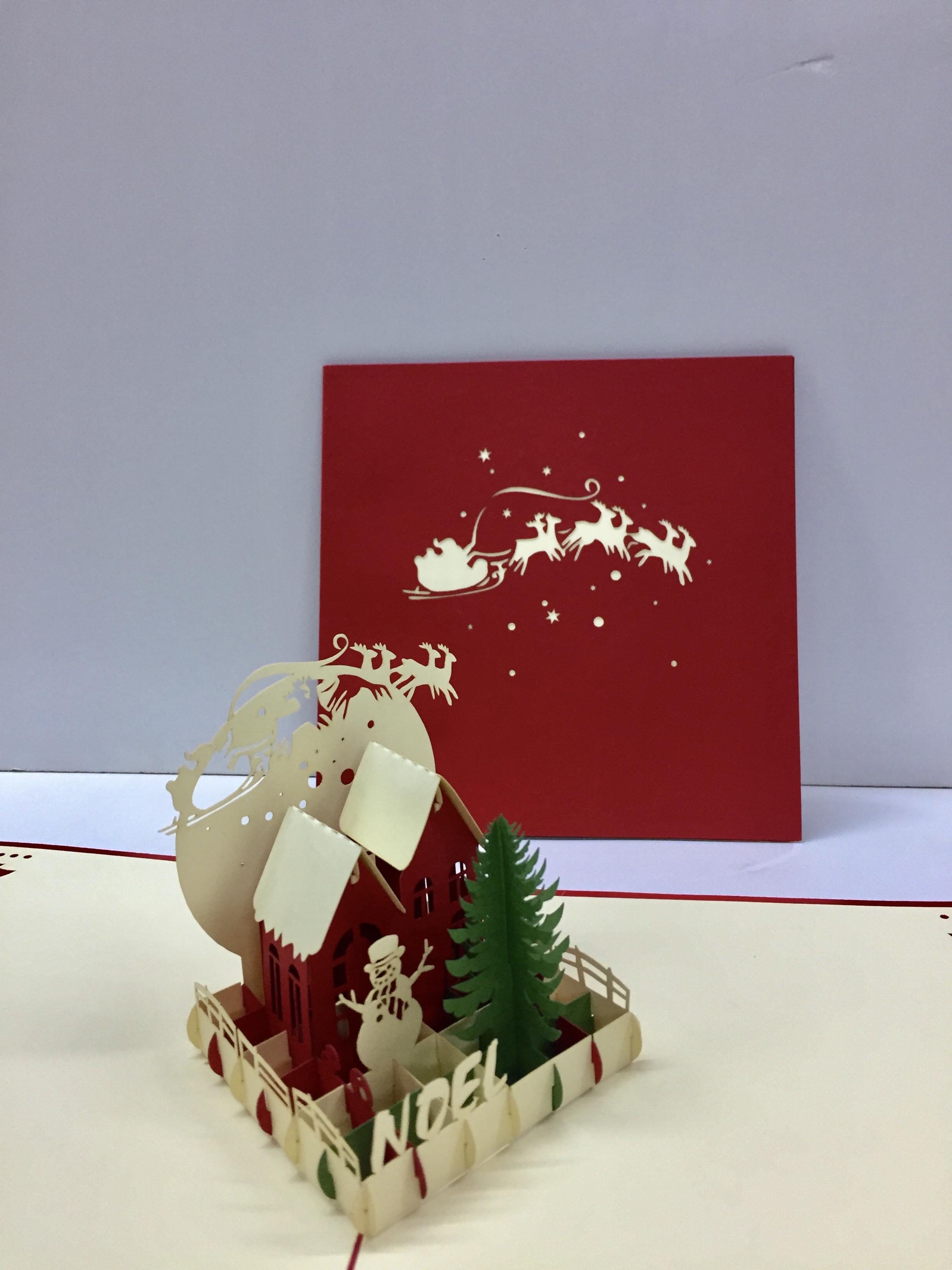 Khung Cảnh Giáng Sinh 1 - Noel - Thiệp 3D
