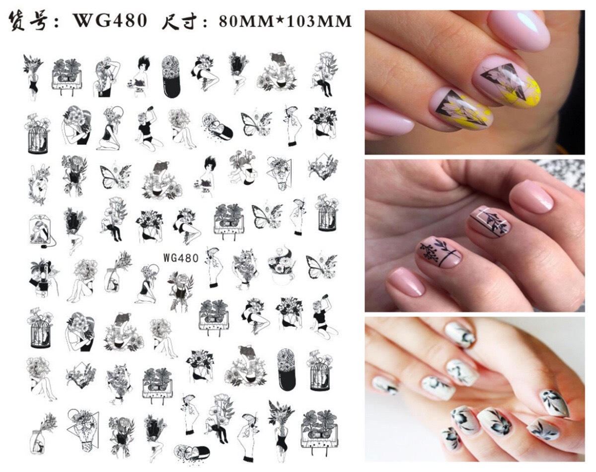 STICKER DÁN MÓNG CHỦ ĐỀ MẶT NGƯỜI