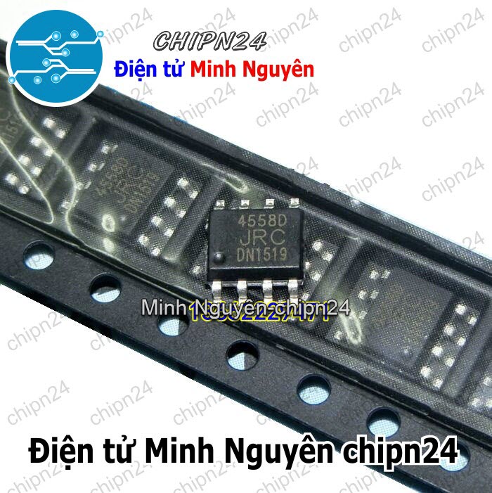 [3 con] (SOP) IC Dán JRC4558 SOP-8 (SMD) (NJM4558D NJM4558 JRC4558D 4558D 4558) - HH004899