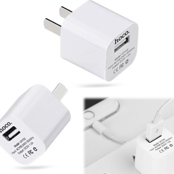 Củ sạc hoco uh102 cao cấp - hỗ trợ sạc nhanh 5v/1a