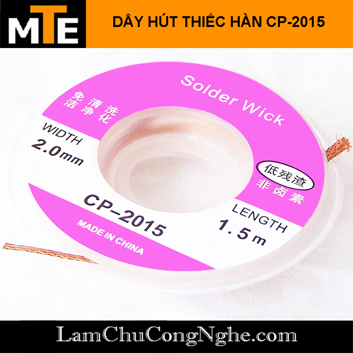 Cuộn 1,5M dây đồng hút thiếc, hút chì hàn CP-2015