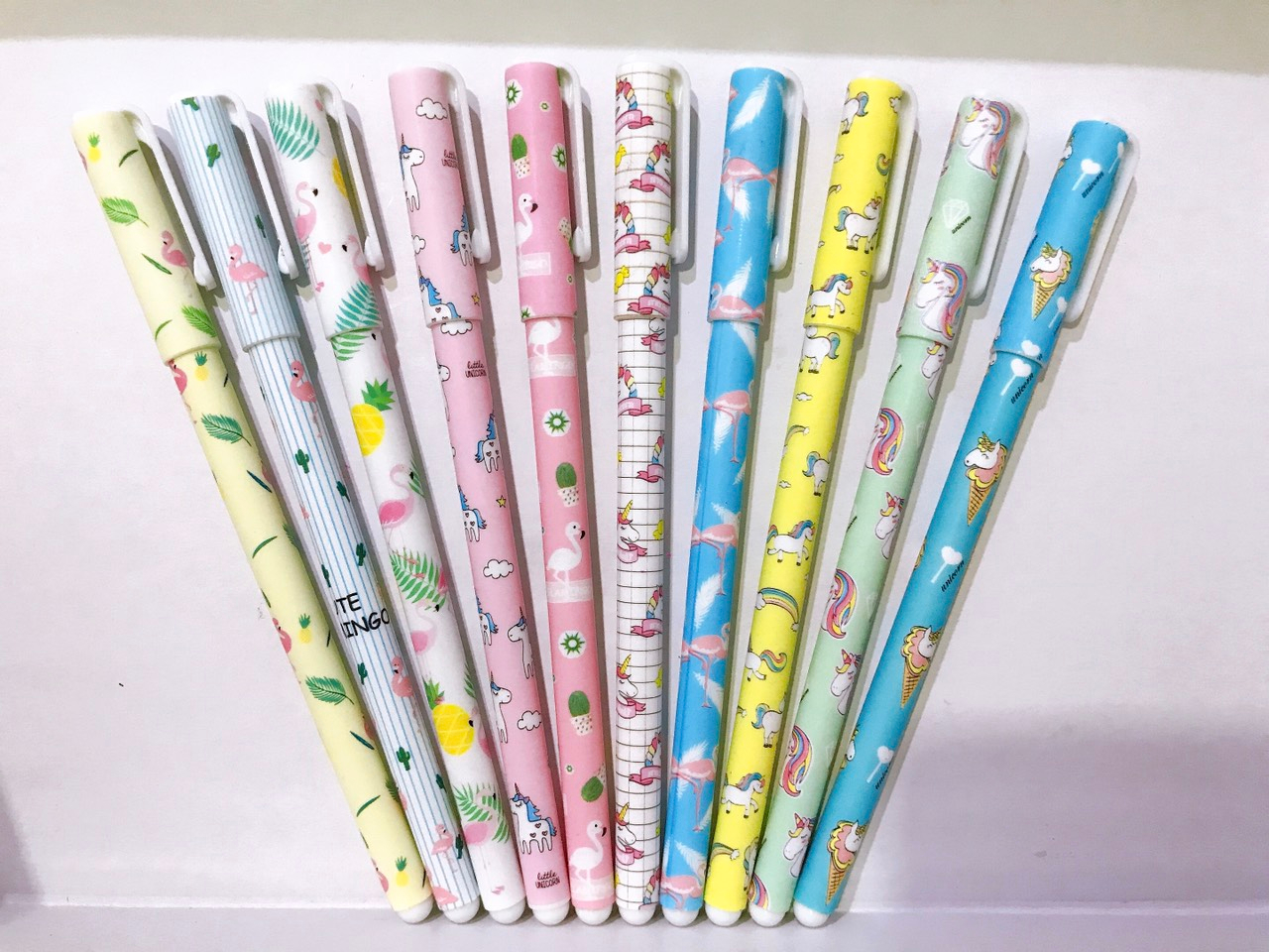 [HCM]Set bút nước họa tiết dễ thương (mực màu đen)
