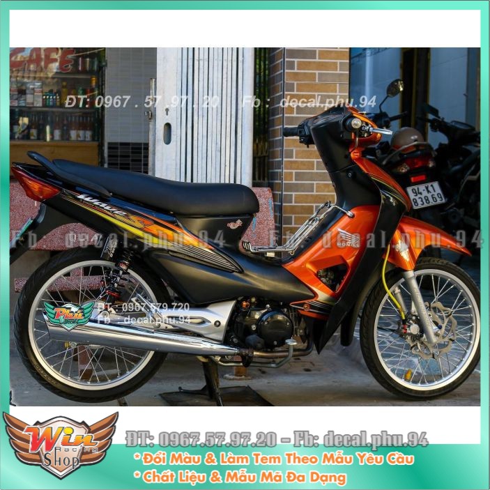 Tem rời wave s cam đen