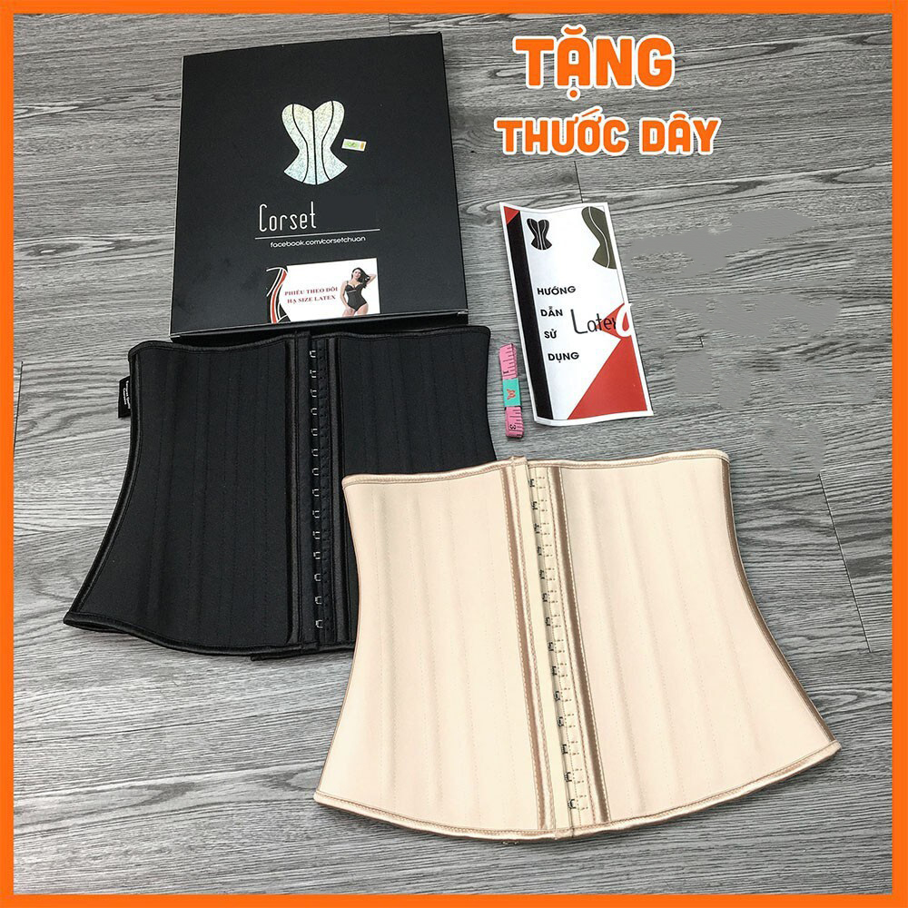 Đai nịt bụng latex 25 xương co giãn gen nịt bụng sau sinh định hình eo thon đủ size