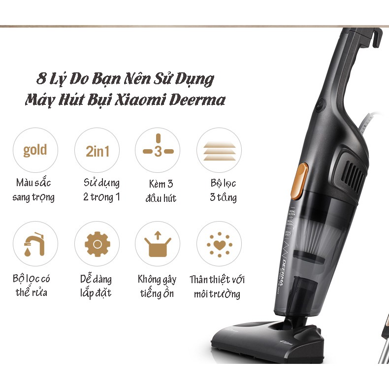 [HCM]Máy Hút Bụi Cầm Tay DEERMA DX115C