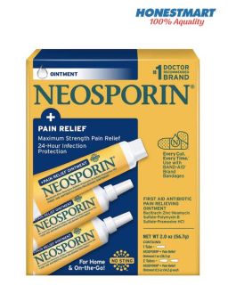 Set 3 Kem mỡ kháng viêm, liền sẹo Neosporin Maximum Strength Ointment thumbnail