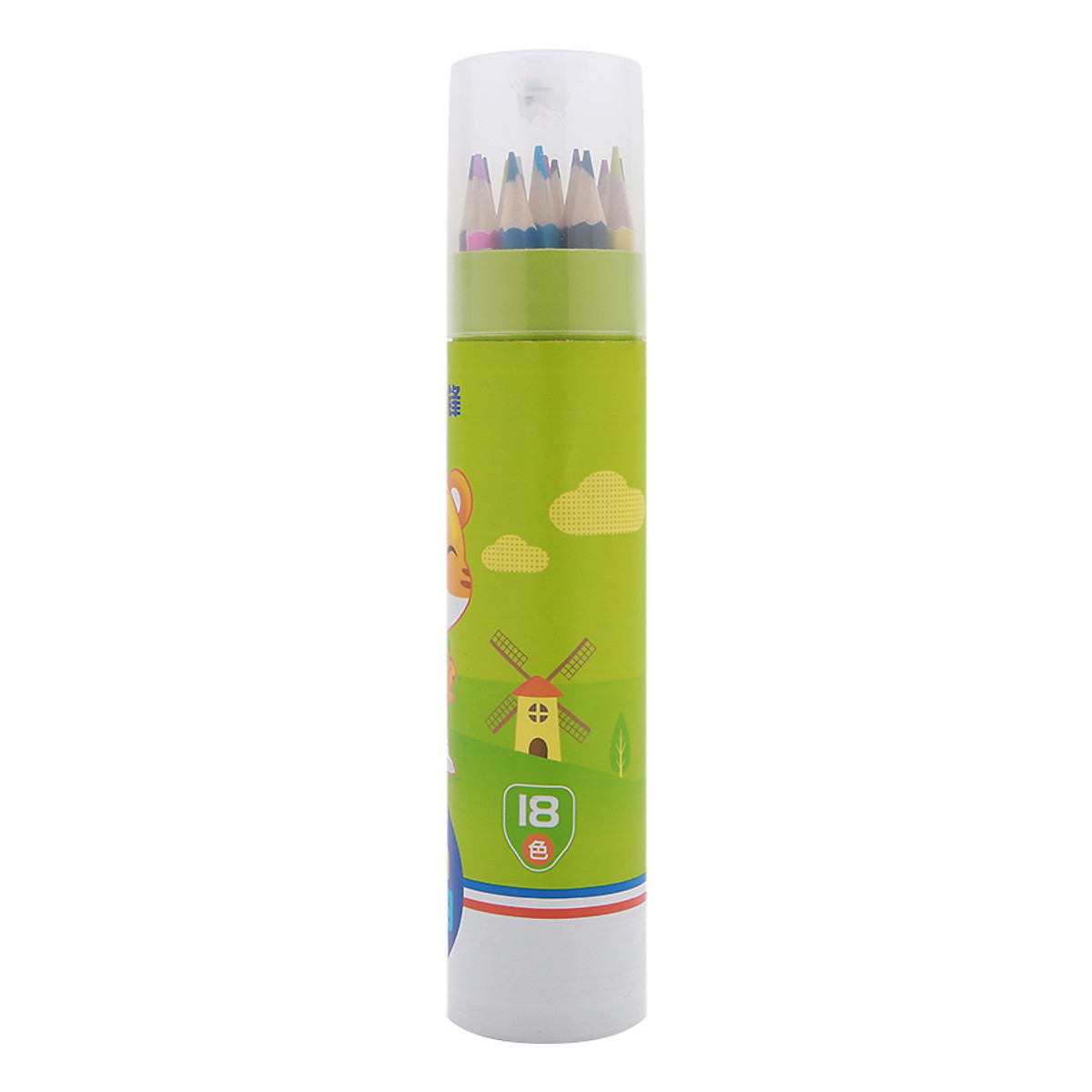 Chì màu lon kèm chuốt shif no.6106 - 18 màu
