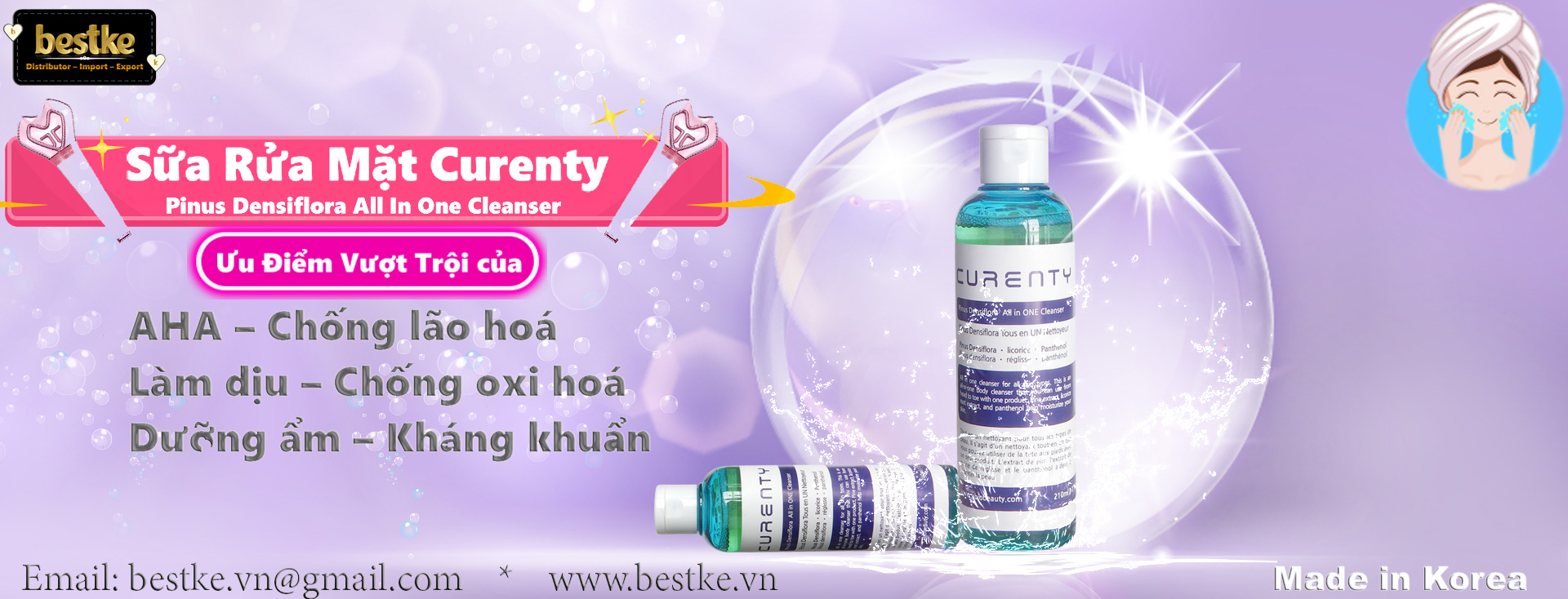 Sữa rửa mặt , Nhập khẩu Hàn Quốc 210ml