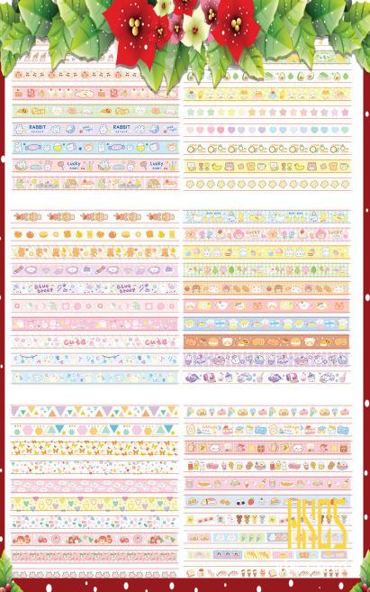 Cuộn Băng Keo Giấy Trang Trí Washi Tape - 1 cuộn