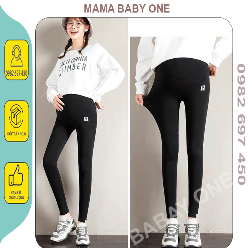 Quần bầu lót lông siêu ấm,siêu mịn-quần letging chun bụng mùa đông cho mẹ bầu free size