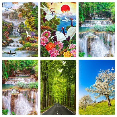 ( Rẻ vô địch ) Tranh dán tủ lạnh , cửa kính hình phong thủy