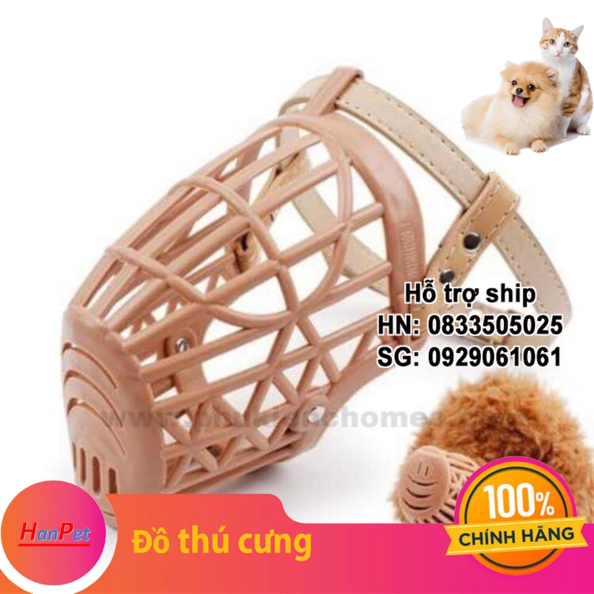 Hanpet - sp1519 - rọ mõm cho chó - rọ mõm nhựa rọ mõm chó size 1:cho em cún 4kg- hp10947tc