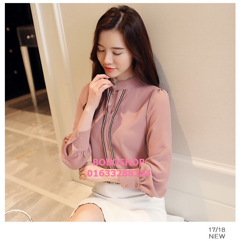[HCM]Áo sơ mi phối sọc sang chảnh