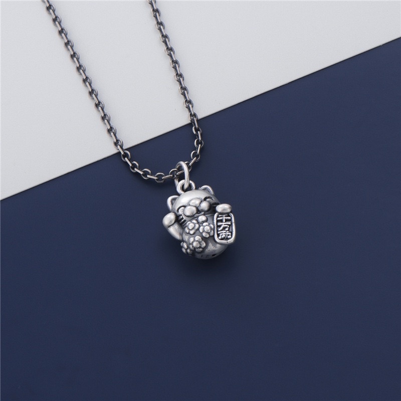 Charm bạc 3d mèo chiêu tài - mh770