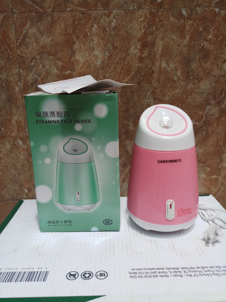 Máy xông mặt hoa quả - may xong mat hoa qua