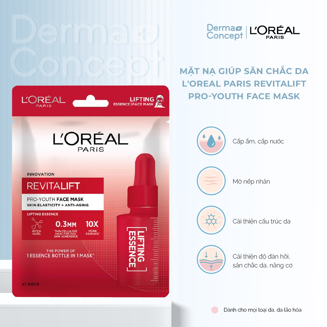 Mặt nạ dưỡng sáng, cấp ẩm cho da căng bóng L’Oreal [NHẬP KHẨU CHÍNH HÃNG 100%]