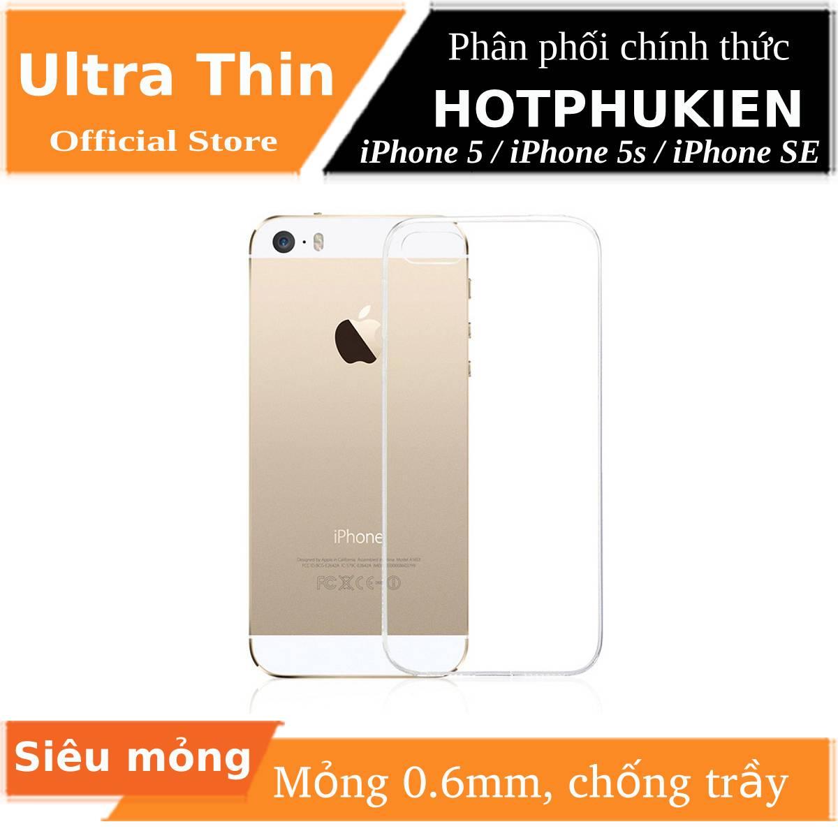 [HCM]Ốp lưng dẻo cho iPhone 5 / iPhone 5s / iPhone SE hiệu Ultra Thin (mỏng 0.6mm chống trầy xước) - phân phối bởi HotPhuKien