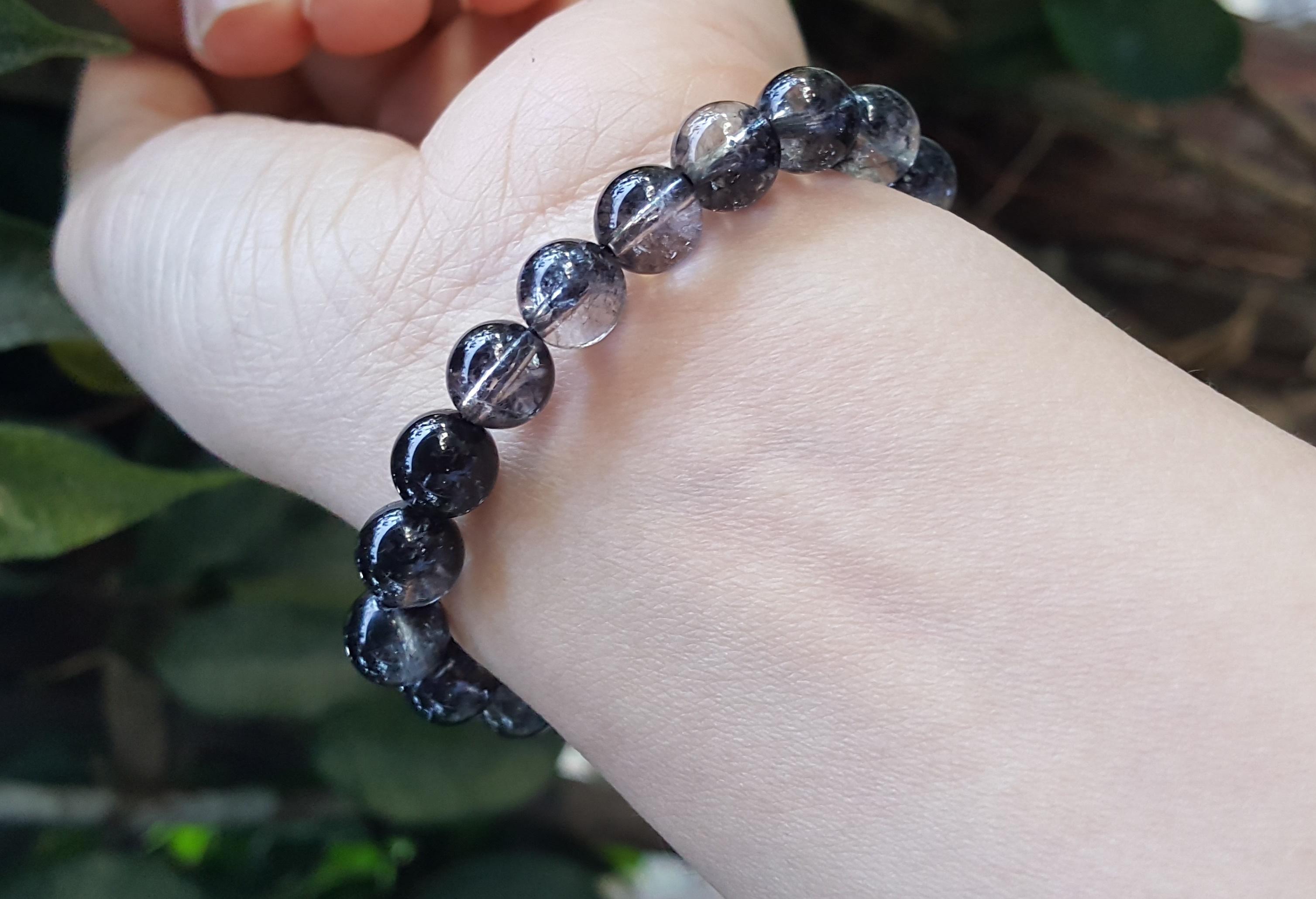 Vòng Đeo Tay Đá Thạch Anh Ưu Linh Đen