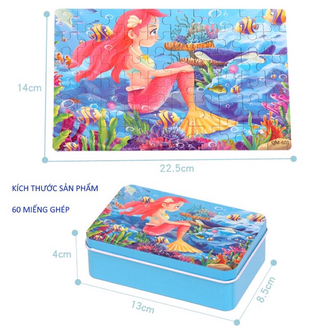Đồ Chơi TRANH GHÉP HÌNH Gỗ 60 Miếng Cho Bé( Kích thích tư duy logic-Kích thích khả năng quan sát, phán đoán)