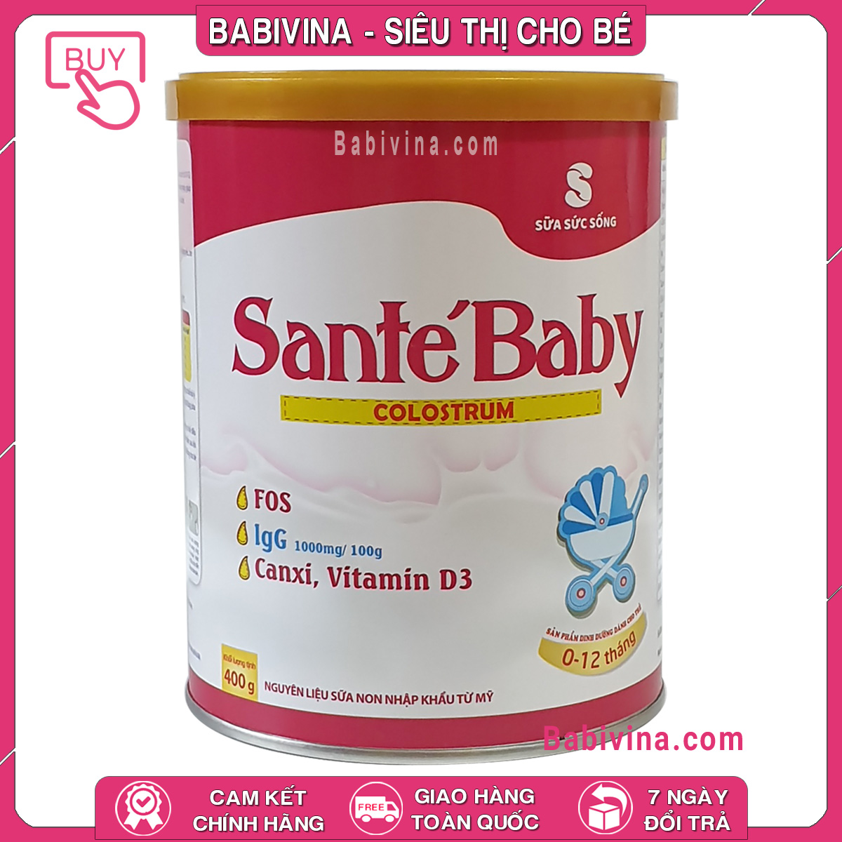 [CHÍNH HÃNG] Sữa Non Sante Baby 400g (SanteBaby santebaby SantéBaby Santé Baby)