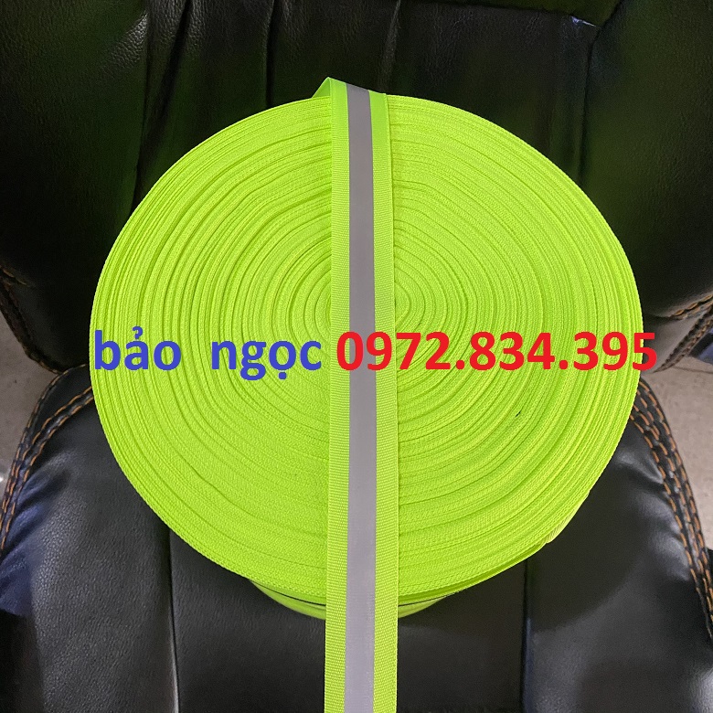 Dây phản quang vải bản 2.5cm ( dài 100 mét)