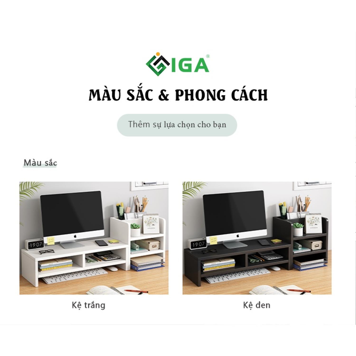 Kệ để máy tính để bàn phòng làm việc có 2 màu lựa chọn - GP184