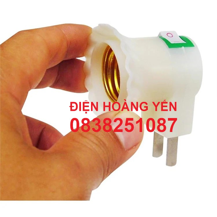 [HCM]2 Đui bóng đèn có công tắc