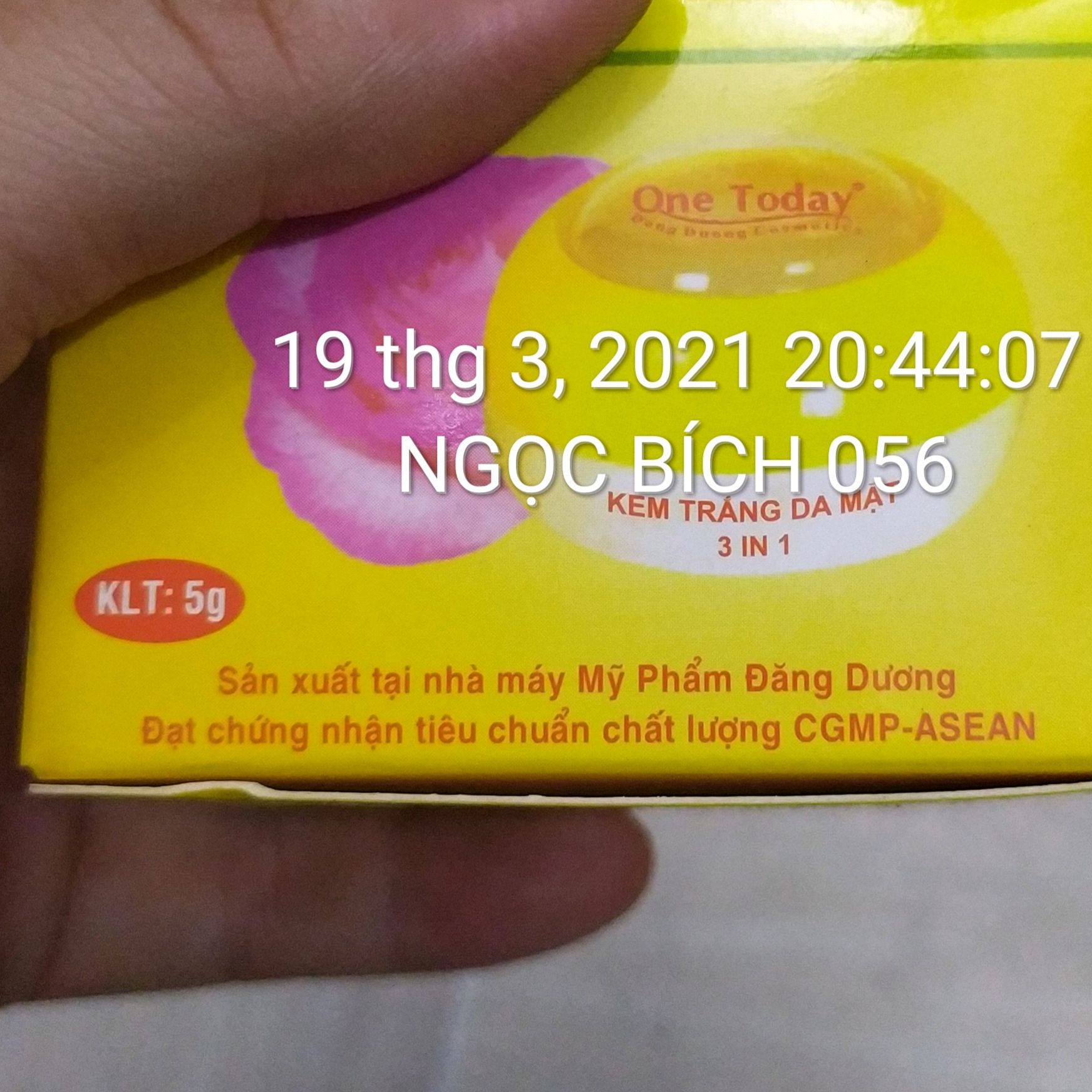 ONETODAY - KEM ỐC SÊN TRẮNG DA 3IN1 ONE TODAY (5 gam)