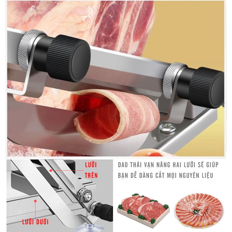 Dao chặt gà, thái thịt đông lạnh, chặt sườn non Đa Năng ( Tặng 1 lưỡi dao đa năng)