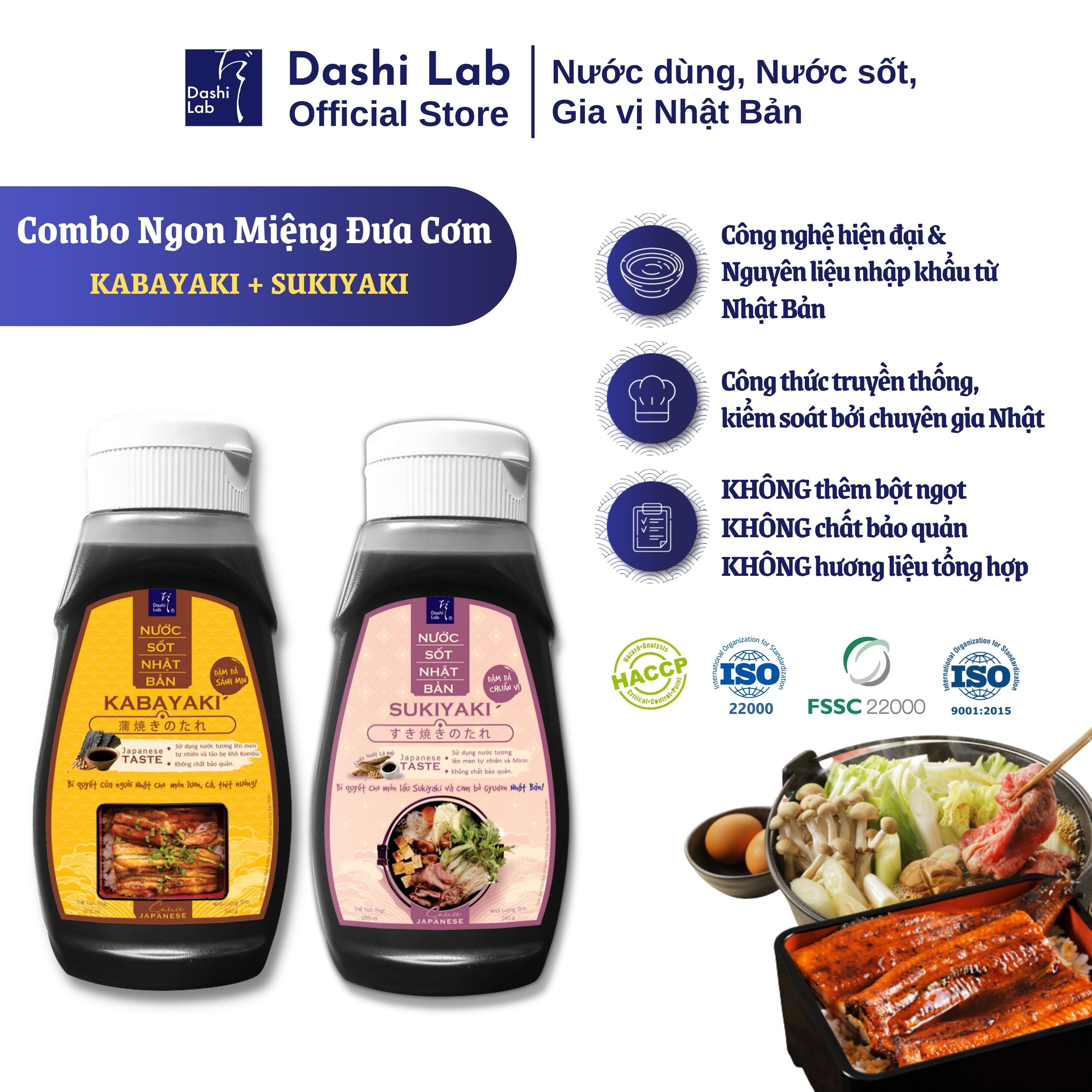 [HCM]Combo Ngon miệng đưa cơm (1 chai Kabayaki 340g 1 chai Sukiyaki 340g)