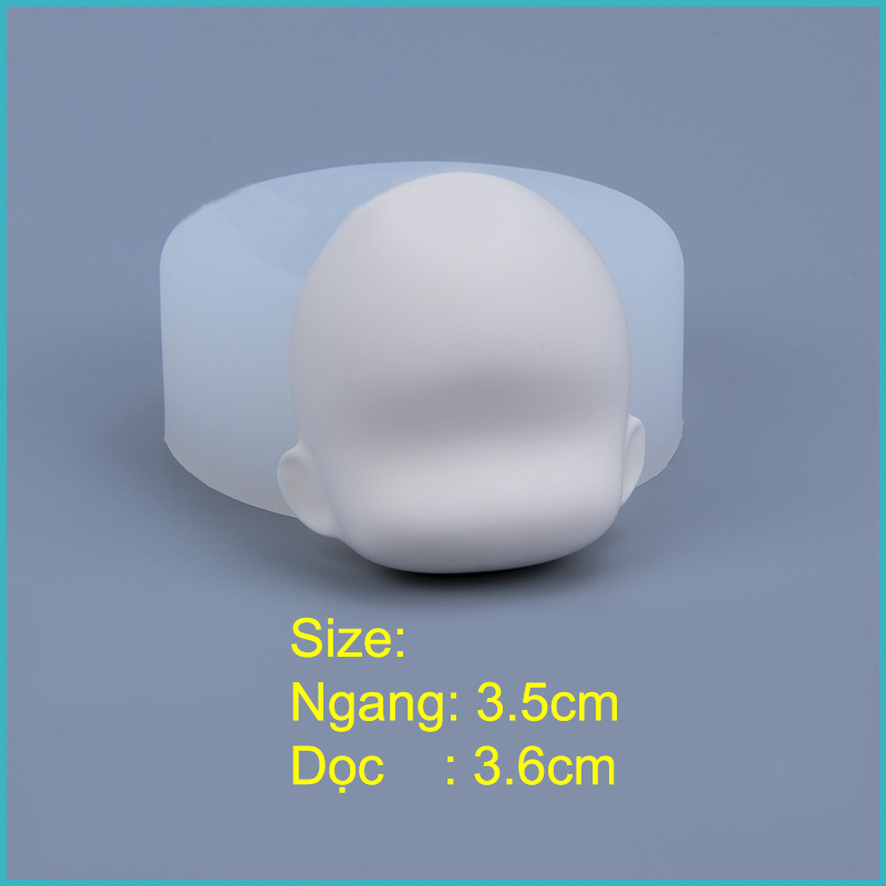Khuôn silicon mặt chibi có tai nhiều mẫu, sử dụng cho đất sét tự khô, đất sét nhẹ, đất sét polymer