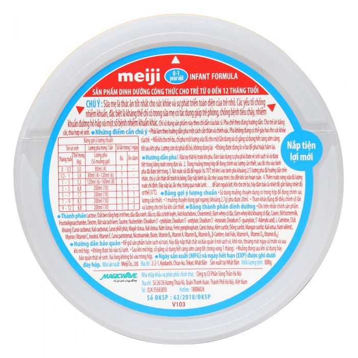 Sữa bột Meiji Infant Formula 800g (Dành cho trẻ từ 0 - 1 tuổi)