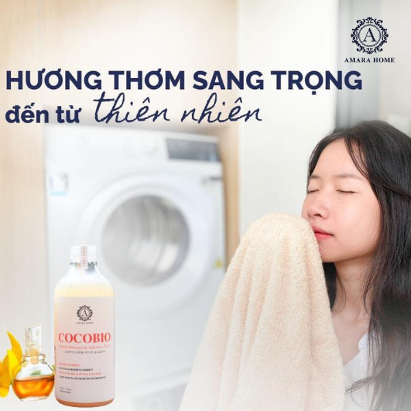 Nước Giặt Xả Organic 2in1 AMARA HOME COCOBIO | Hương Thơm Từ Thiên Nhiên, Không Hoá Chất, Công Nghệ Hàn Quốc