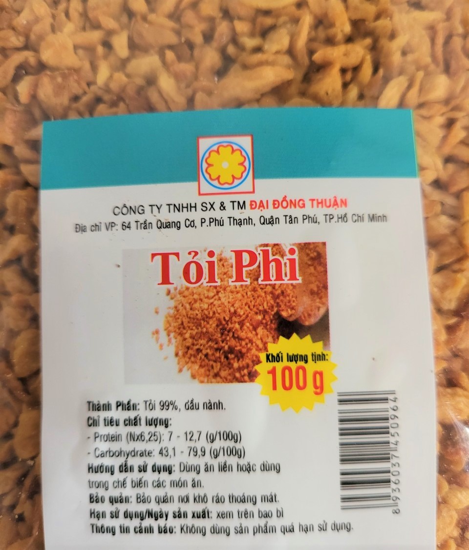 [Gói 100g] TỎI PHI [VN] ĐẠI ĐỒNG THUẬN Fried Garlic