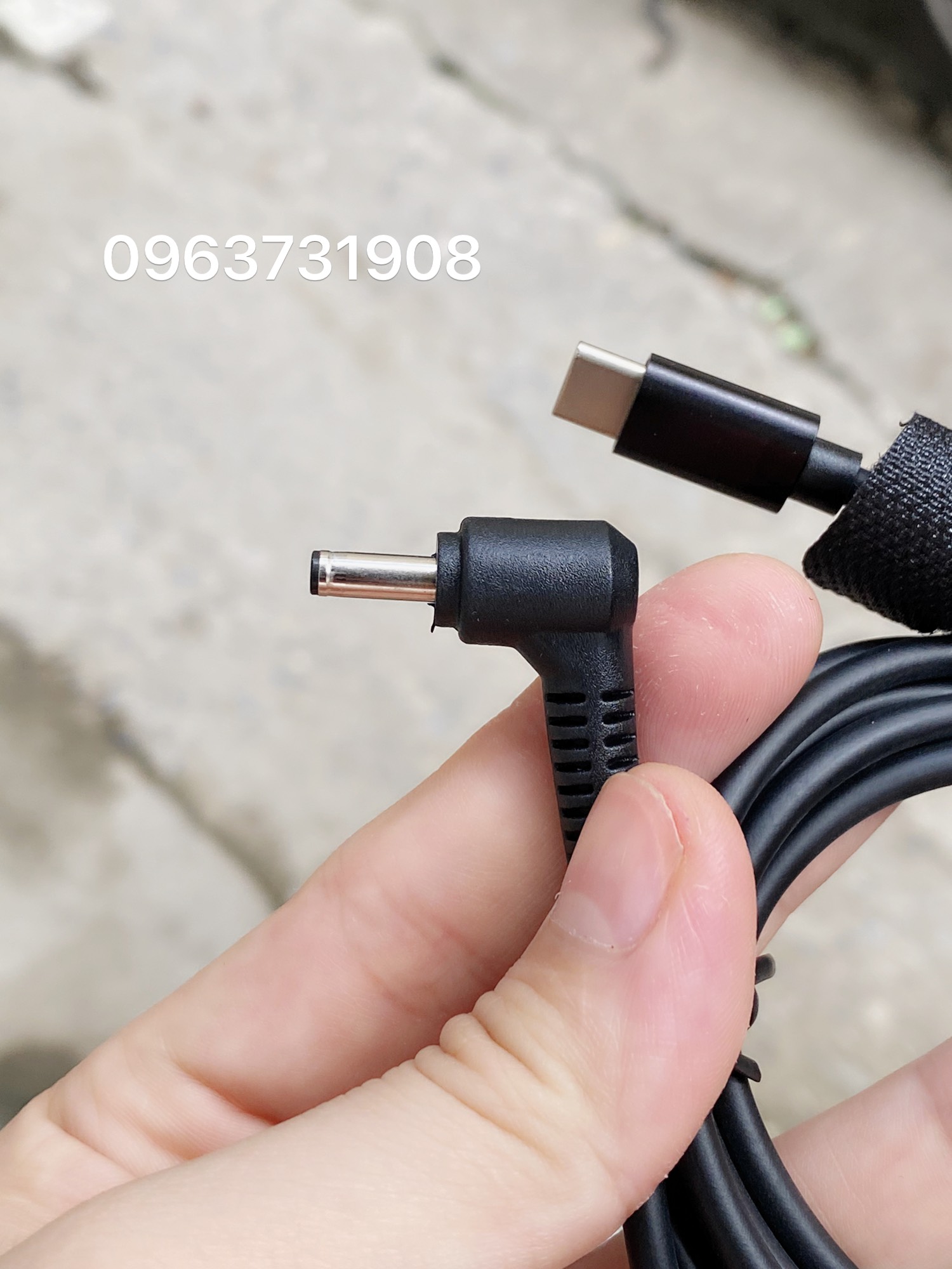 Cáp chuyển usb c sang sạc laptop asus 19v-1.75a ,2.37a chân nhỏ 4.0*1.35mm