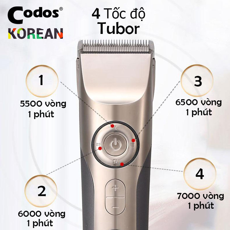 Tông đơ cắt tóc codos cao cấp 980 chính hãng lưỡi cực bén