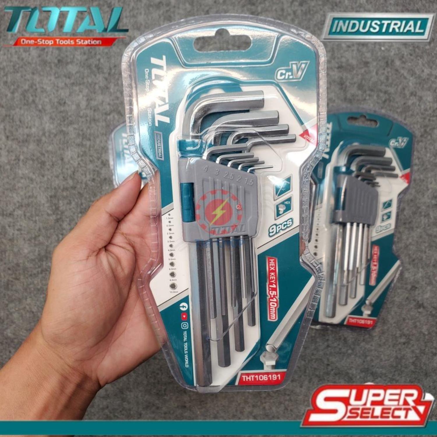 Bộ chìa lục giác 1.5-10mm THT106191 TOTAL
