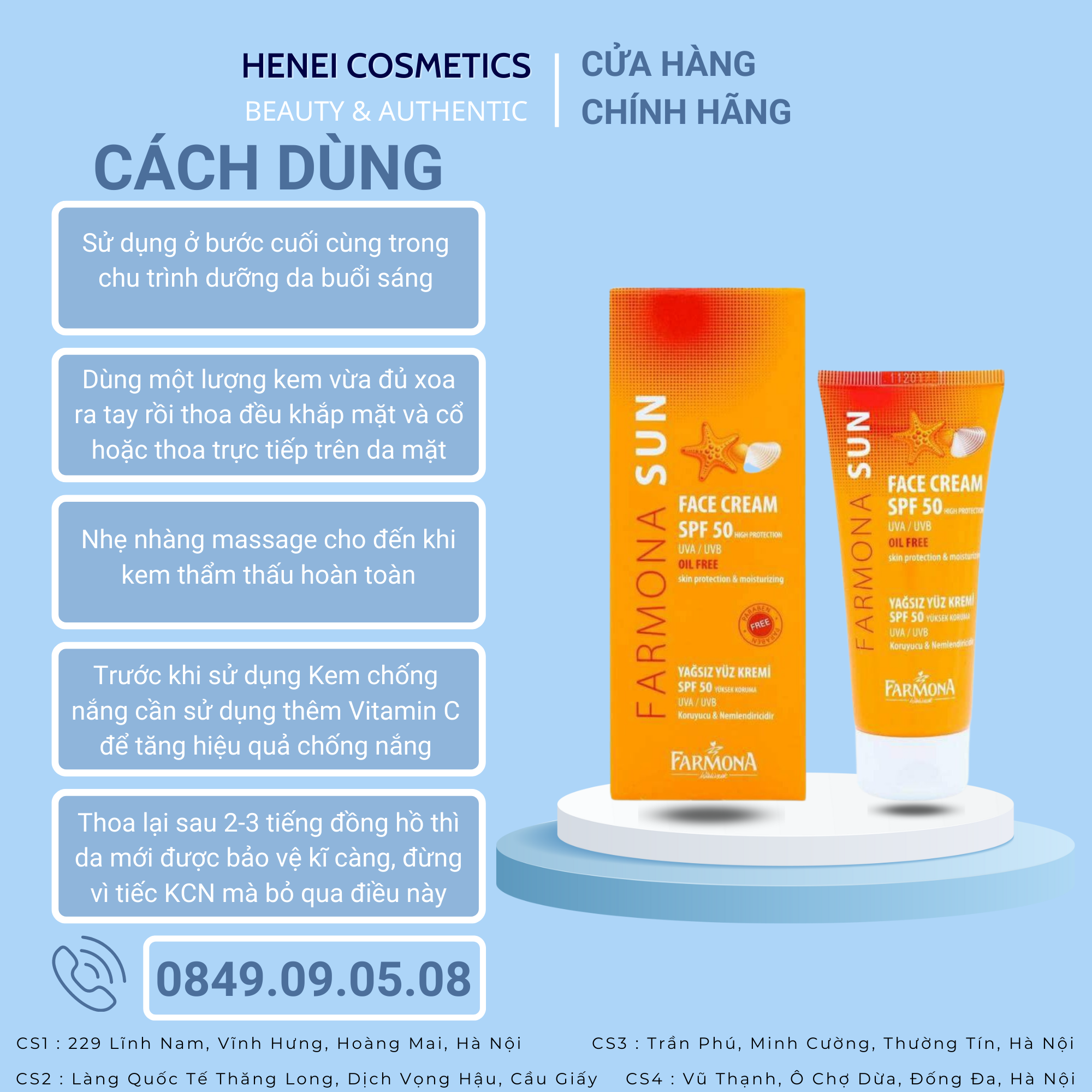 Kem Chống Nắng Farmona SPF50 50ml