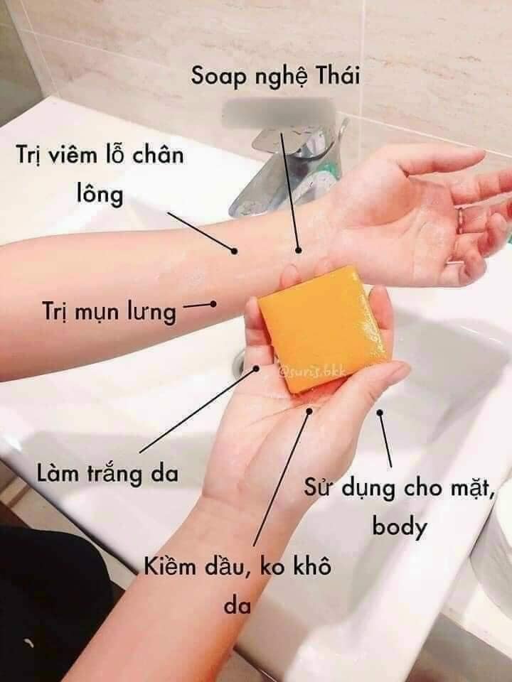 Xà phòng nghệ cam Galong chuẩn thái lan 50g x1 cục