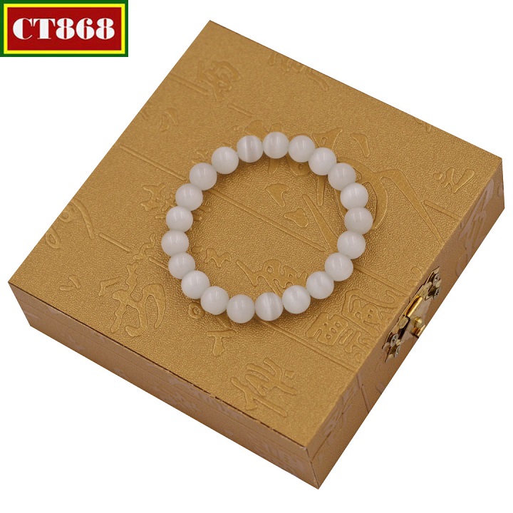 Bracelet cat eye stone 8 Cup 21 beads