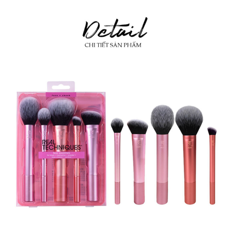 Bộ Cọ Cá Nhân 5 Cây RT Real Techniques Face Essentials Set Brush