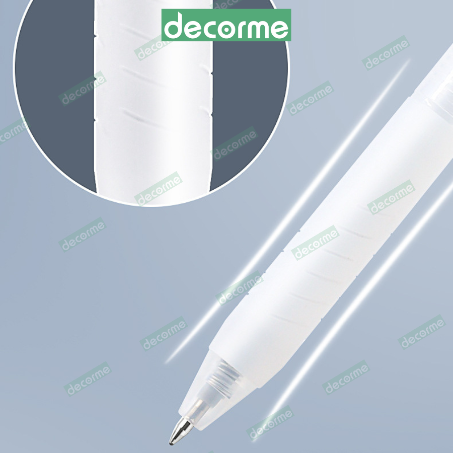 Bút Gel Bấm Mực Đen Basic Resun DecorMe Bút gel mực đen